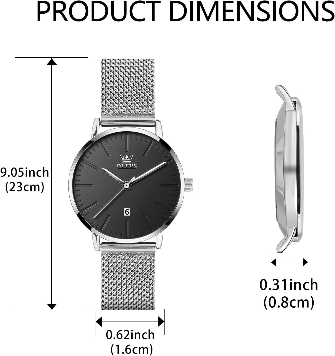 OLEVS Women Watches, Elegant Rose Gold Small Wrist Ladies Watch, Sophisticated Waterproof Mesh Bracelet Quartz Watch for Women - Image 6