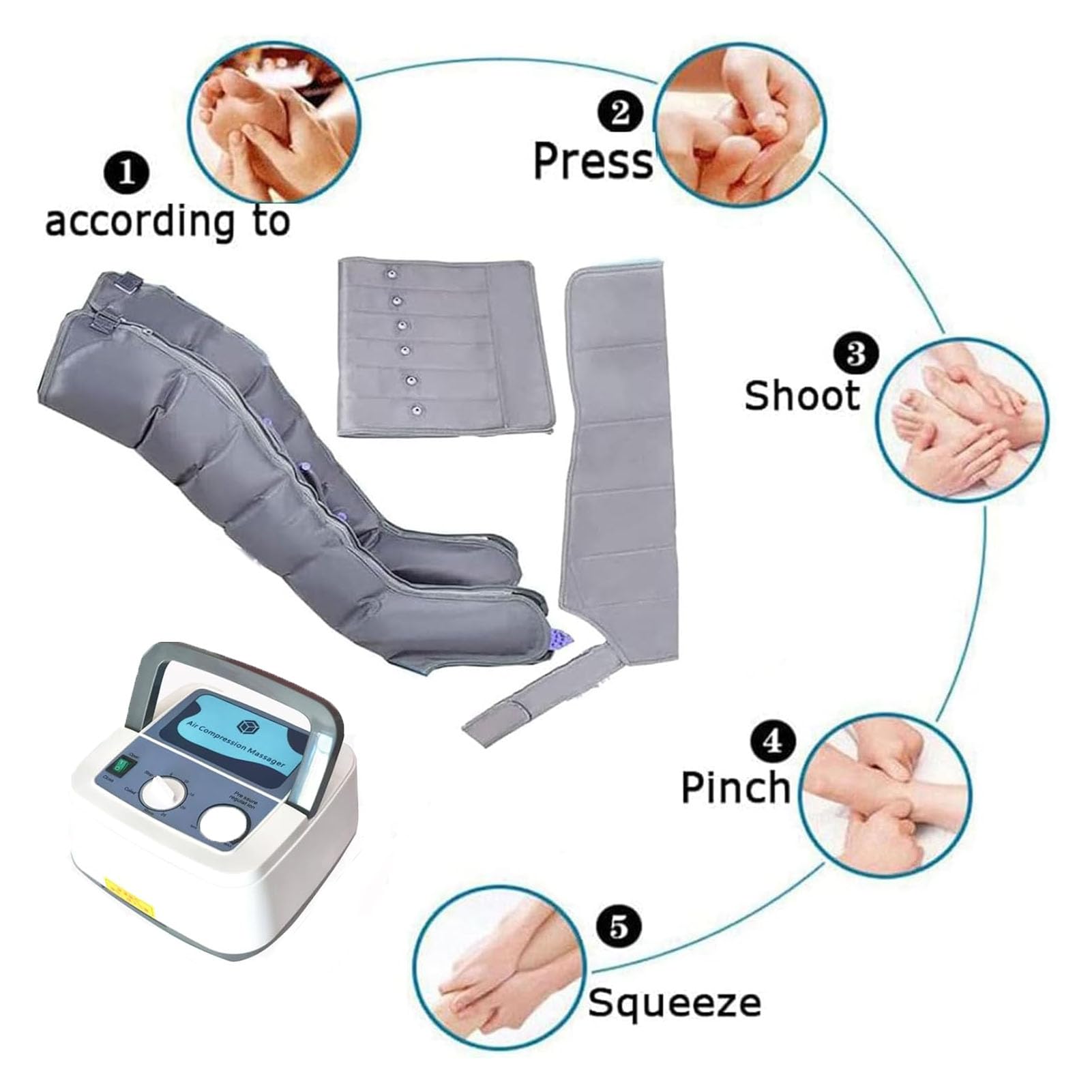 Pressoterapia Gambe︱Massaggiatore Gambe Linfodrenante︱ Pressoterapia Linfodrenaggio Cellulite︱ Macchina per Pressoterapia a Casa︱ Linfodrenaggio Gambe︱ Massaggio Gambe
