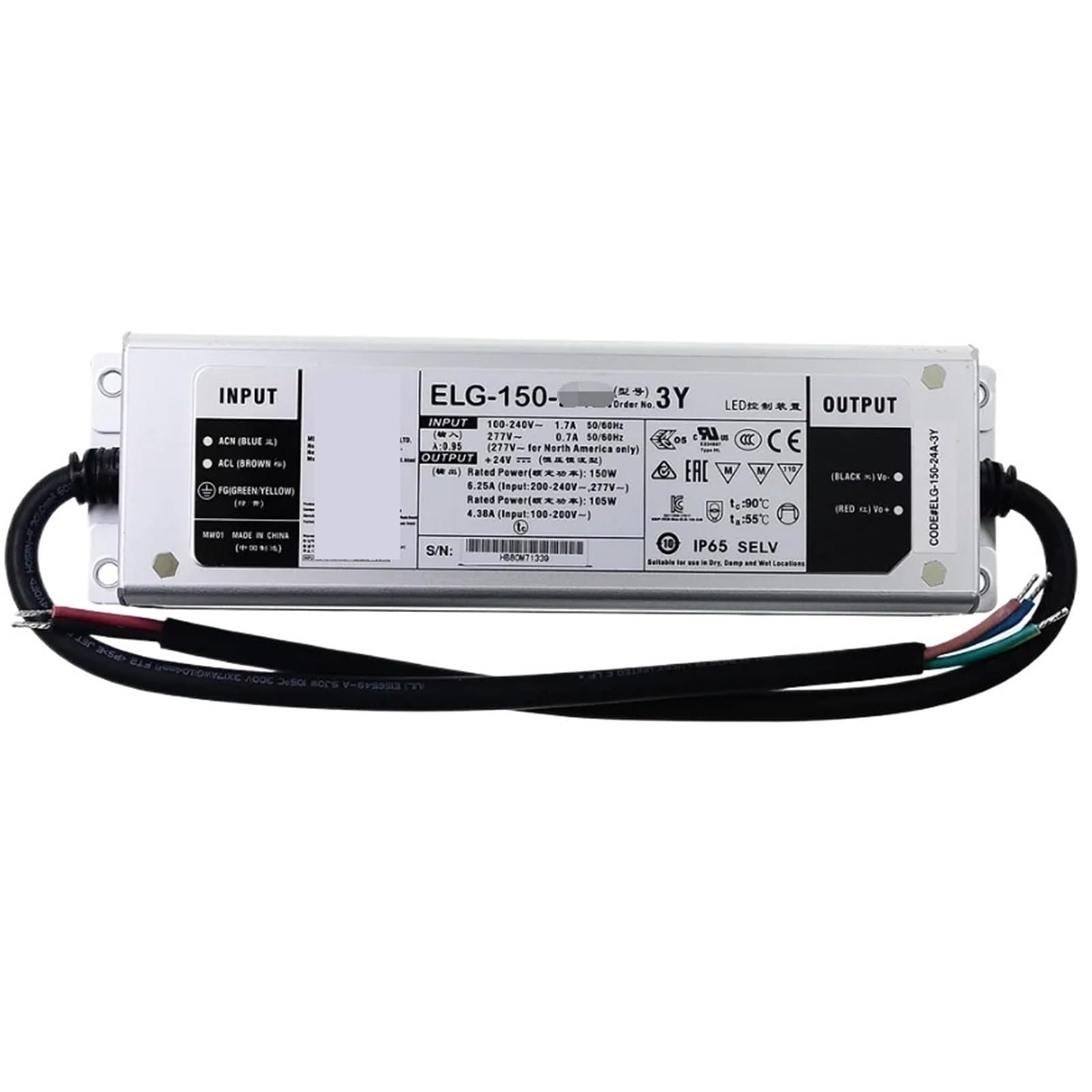 NXUTKBNK HLG-60H-54 60W PFC Waterproof LED Power Supply for Street Lights