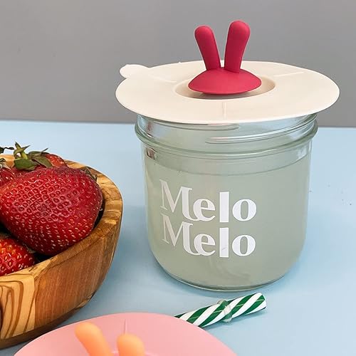 Miniatura 3 de allydrew Tapas de silicona para tazas, antipolvo, a prueba de fugas, para bebidas frías y calientes (juego de 6), orejas de conejo