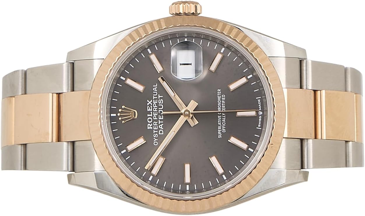 Pre-loved Black Dial Two-Tone Datejust 126231 36mm, Black