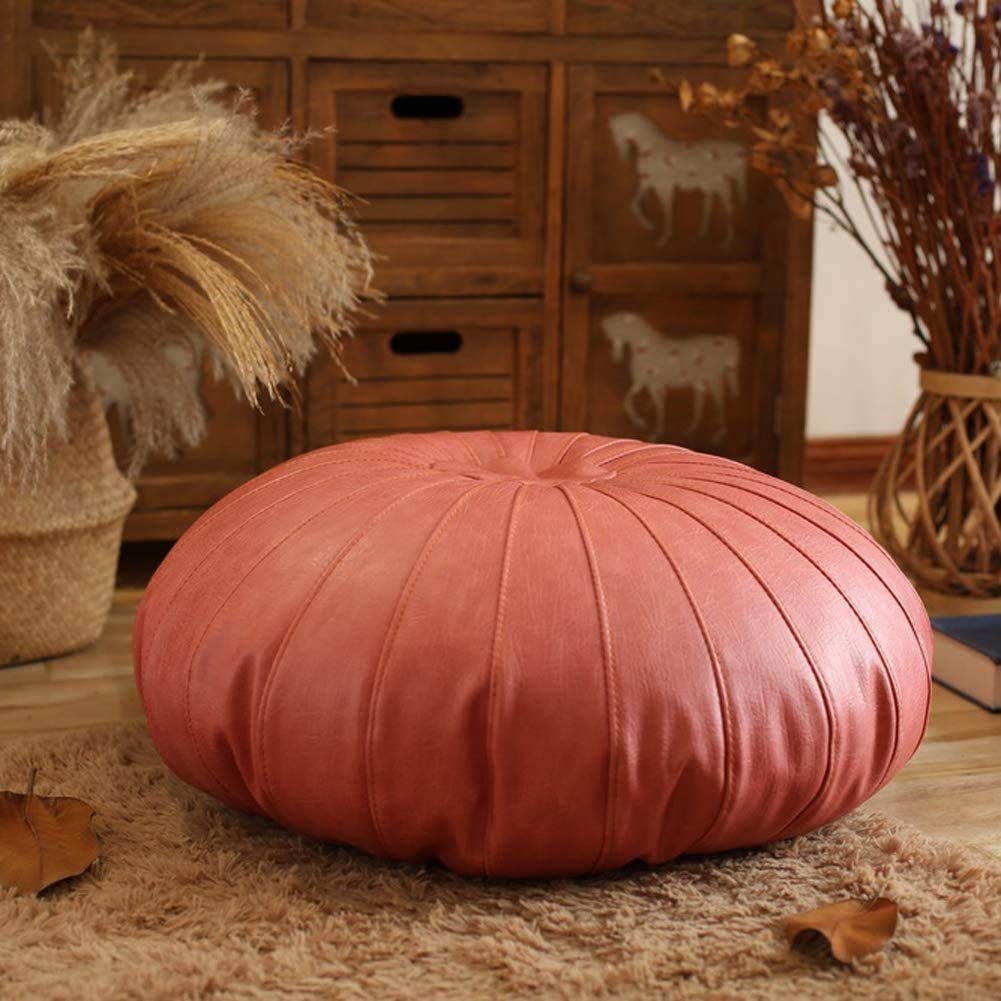 Pouf repose-pieds ottoman rose 65x25 cm, housse de coussin de sol marocain à remplir