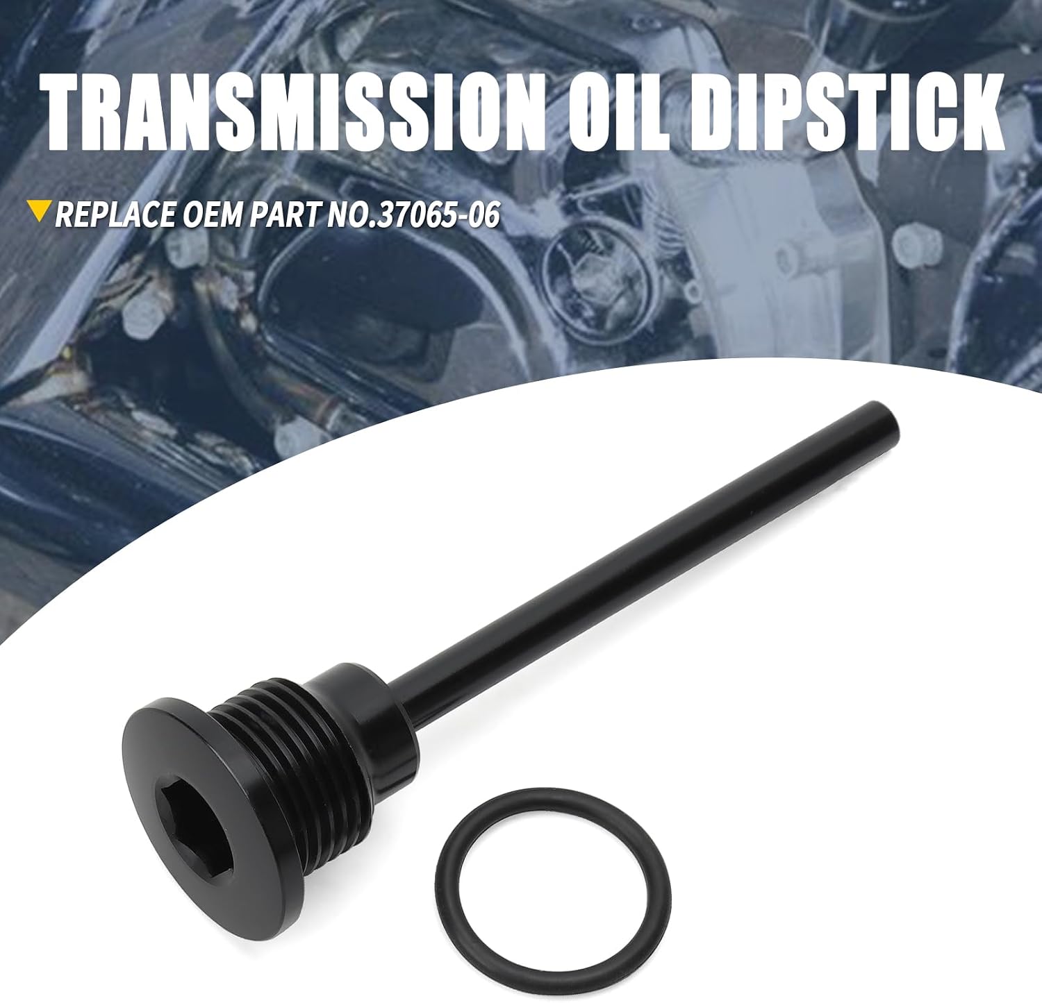 Motorcycle Transmission Dipstick Fit for Harley 2006-2017 Dyna Stree Bob Super Glide Fat Bob Low Rider Wide Glide 2006-2024 Softail Fat Boy Sport Glide FLSB Breakout FXLR FLSL (Black)