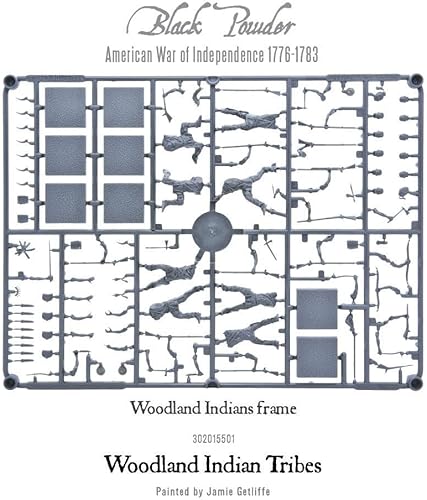 Miniatura 3 de Black Powder Revolutionary War Native American Woodland Indians Tribe 156 Military Wargaming Plastic Model Kit