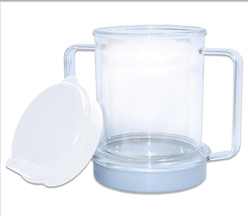 Miniatura 3 de Rehabilitation Advantage Vaso transparente con boquilla con dos asas, con peso