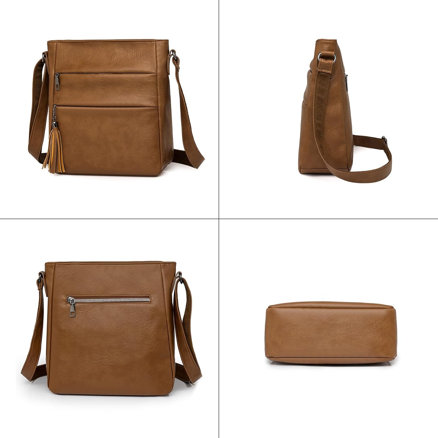 Crossbody Purses for Women, Multi Pocket Casual Shoulder Bag with Tassel and Adjustable Strap - Image 7