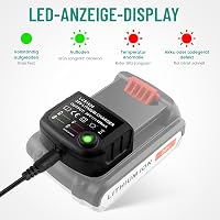 ASUNCELL 18V/20V Gyors Akkumulátor Töltő Black & Decker BL2018 BL1518 LBXR20 LB20 LBX20 LBX4020 Kompatibilis Szerszám Töltő 5