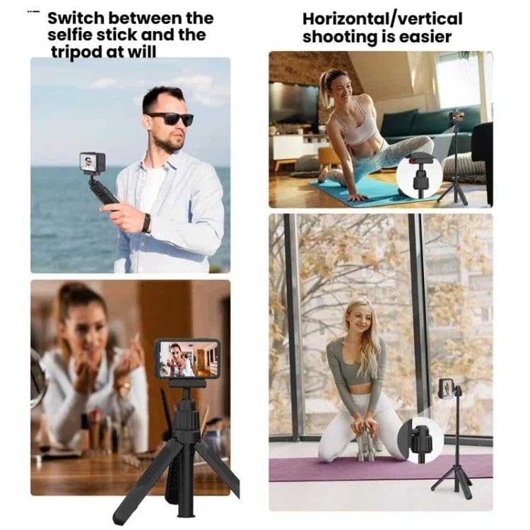 Image of Magnetic Quick Release Extension Rod Compatible with DJI Osmo Action 5 Pro /4 /3 /360, Extendable Selfie Stick Tripod, Black, Portable Vlog Monopod with Non-Slip Grip