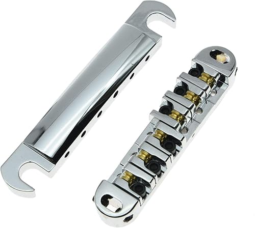 Miniatura 4 de KAISH LP Tune-o-matic - Juego de barra de freno para Les Paul Cromo