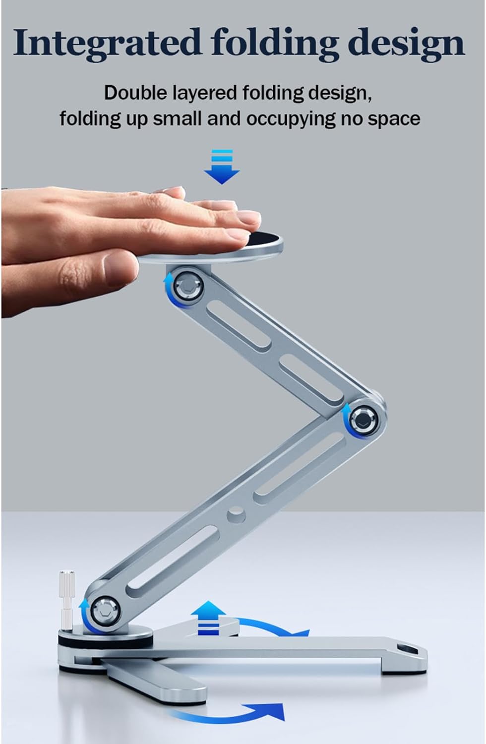 Magnetic Ipads Tripod Stand Universal for Ipads & Iphones 16-12 Series, Flexible 360 Degree Rotation, Portable Tablet Holder with 2-in-1 Handheld & Desktop Handheld Modes for Kitchens, Gyms