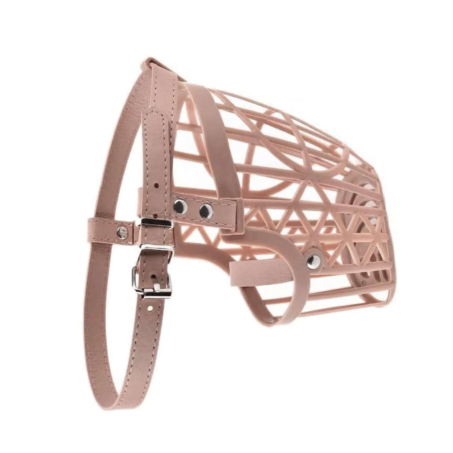 Emily Pets Dog Basket Muzzle Dogs, Dog Plaslic Mouth Cover Muzzle/Bite Guard with Adjustable Strap Size,Prevents Chewing and Biting,Lightweight, Durable, Dog Grooming Supplies(No.3,Beige) (B0B217MPP7) Amazon Price History, Amazon Price Tracker