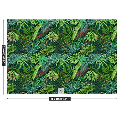 Papier Peint Tulup Camouflage Vert 152x104cm Décoration Murale Intissée Palmier - 7