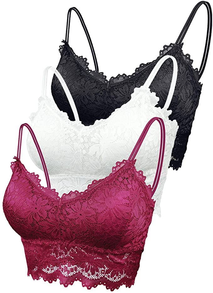 3er Pack Damen BHs Ohne Bügel - Nahtloser Push Up T-Shirt BH