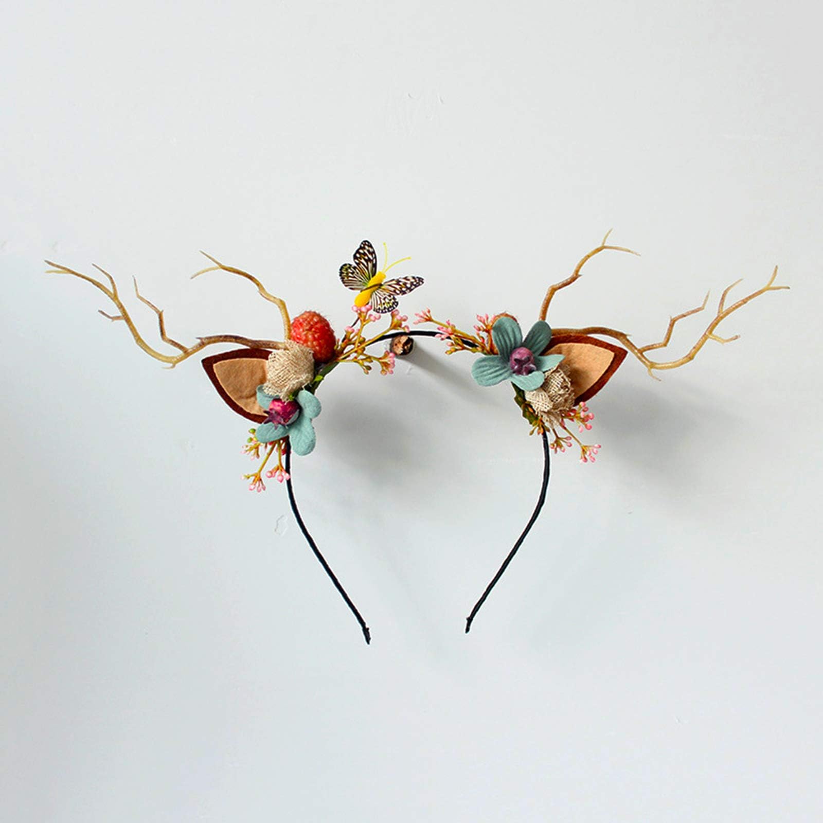 ZIOYCKL Christmas Hair Hoops Headband Reindeer Antlers Headband Cute Xmas Hair Hoops Christmas Reindeer Party Supplies Costume Headbands for Christmas Holiday Party(Style-4)