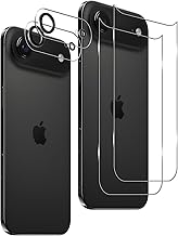 Back Screen Protector for iPhone 17 Air for Tempered Glass, [2+2 Pieces] 9H Hardness Tempered Glass Protective Film and Camera Protection, HD Clear Anti-Scratch Protective Glass Rear