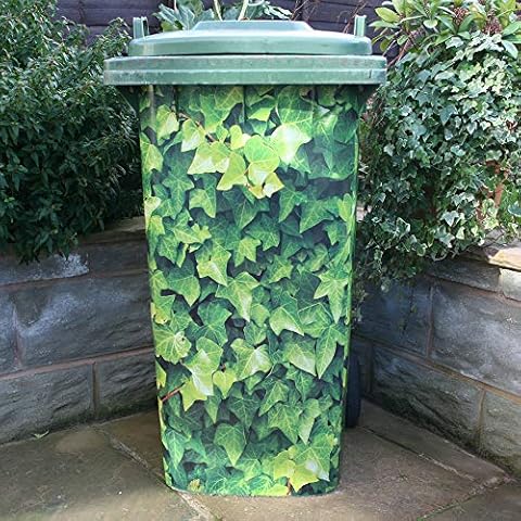 Wheelie Bin Cover Decorative Vinyl Wrap Around 4 Sheet Cover Panels Cover