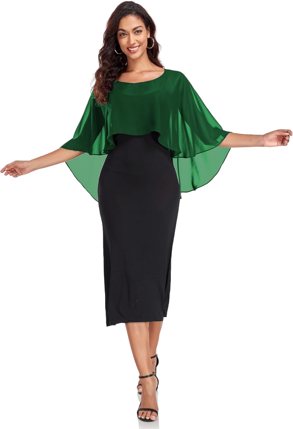 Sheer Shawls and Wraps for Evening Dresses Chiffon Capes for Women Soft Wedding Cover Up - Image 4