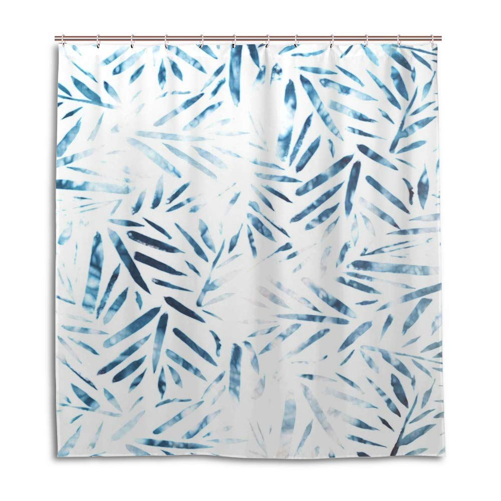 Rideau de douche anti éclaboussures imperméable motif batik