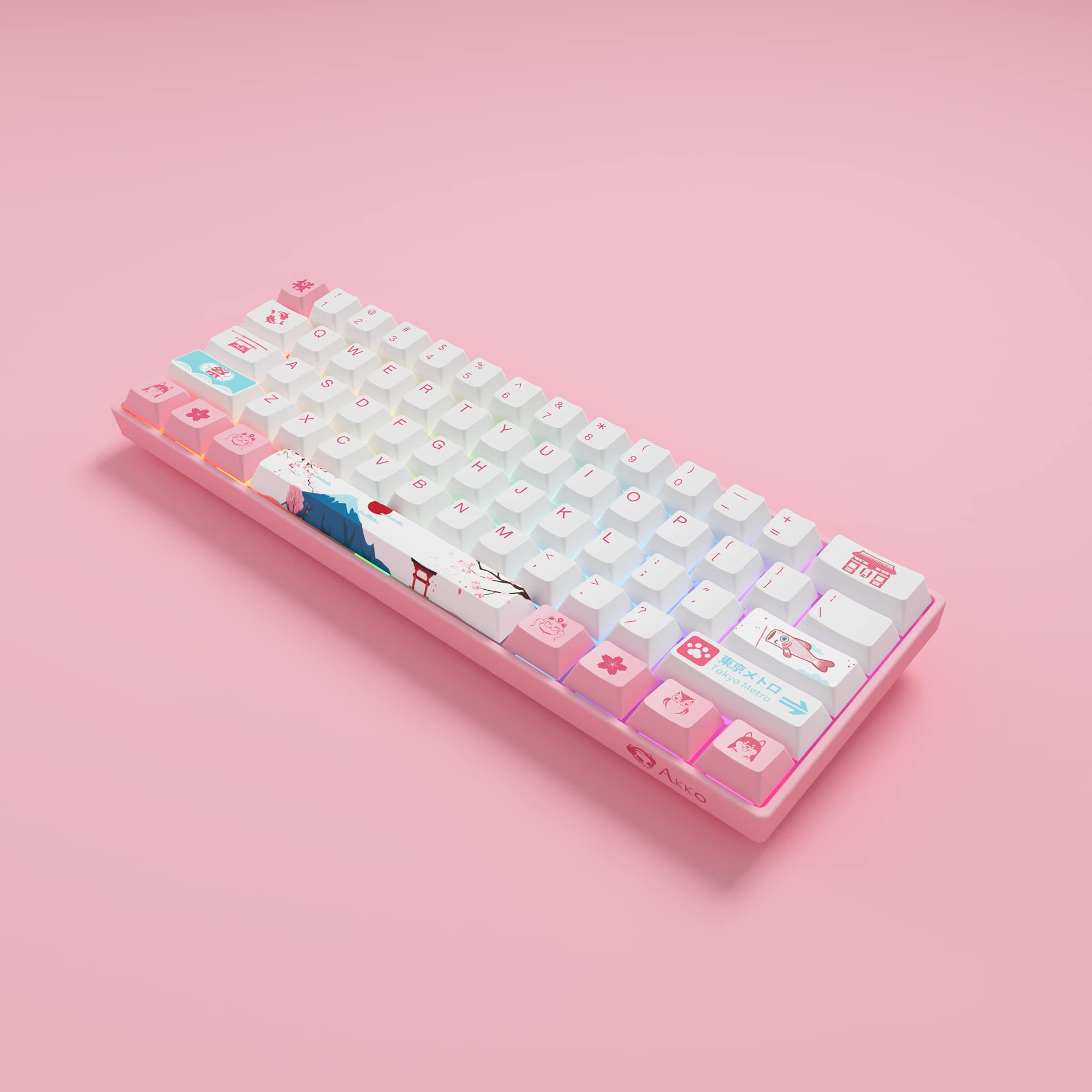 YUNZII Teclado mecânico AKKO World Tour Tokyo R2 3061S RGB, 61