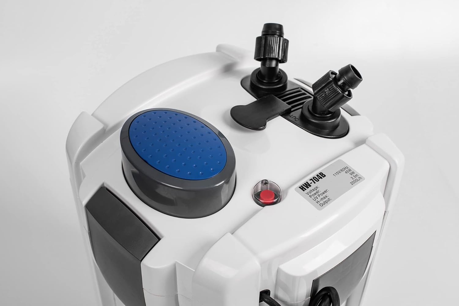 CNZ HW-704B 525GPH Canister Filter with Meida Kits,White