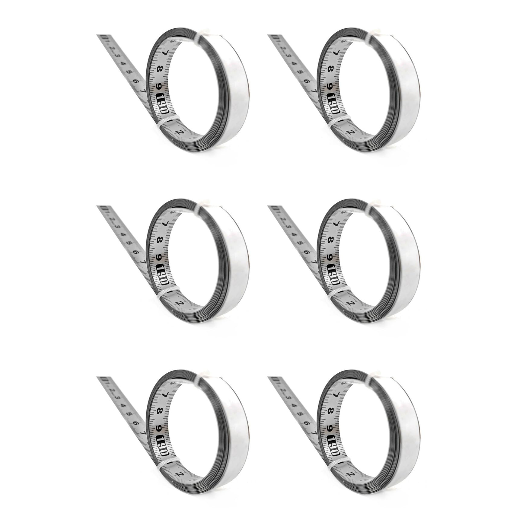 Jnchdghwa As Shown 6X Stainless Steel Adhesive Scale Woodworking Guide Rail Self-Adhesive Tape With Glue,B-100Cm