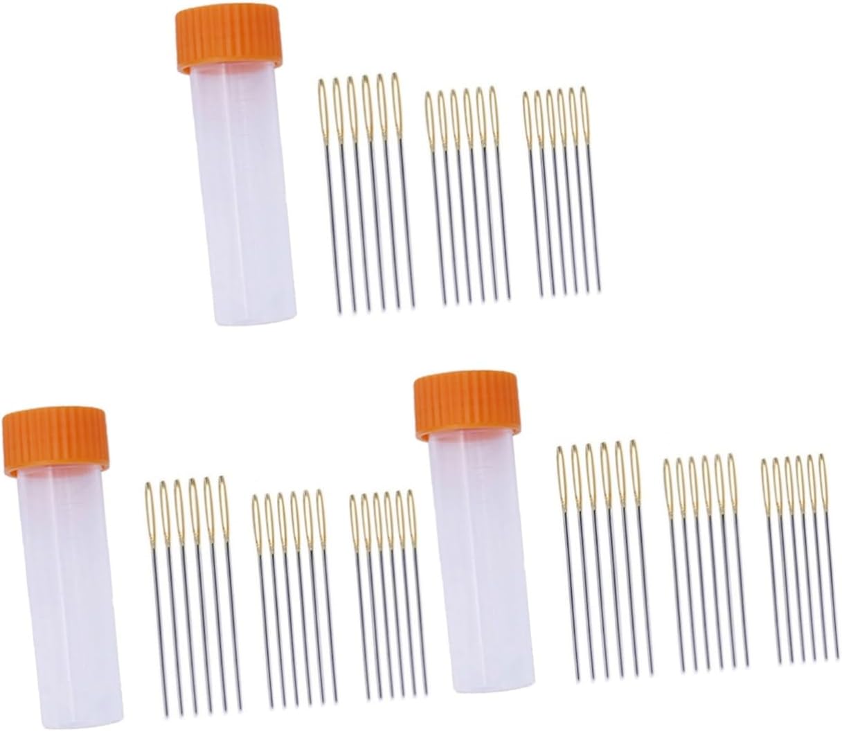 Tofficu 270pcs Large Hole Blunt Needles Heavy Duty Sewing Needles Steel Yarn Storage Easy to Use and Stow