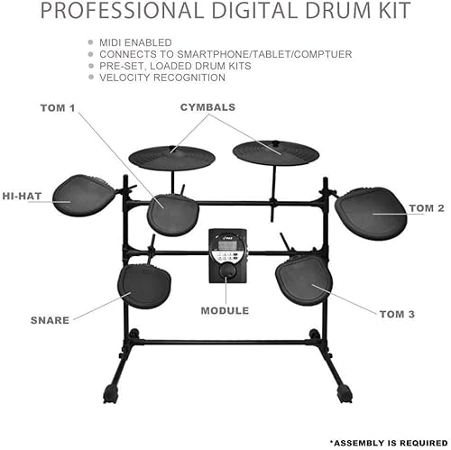 Miniatura 2 de Pyle PED021M juego de batería electrónica