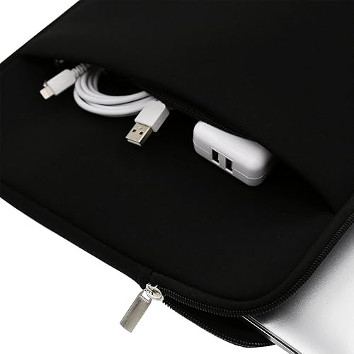 Miniatura 6 de RAINYEAR - Funda protectora para laptop de 14 pulgadas, suave y acolchada, con cremallera, bolsa de transporte para computadora con bolsillo frontal