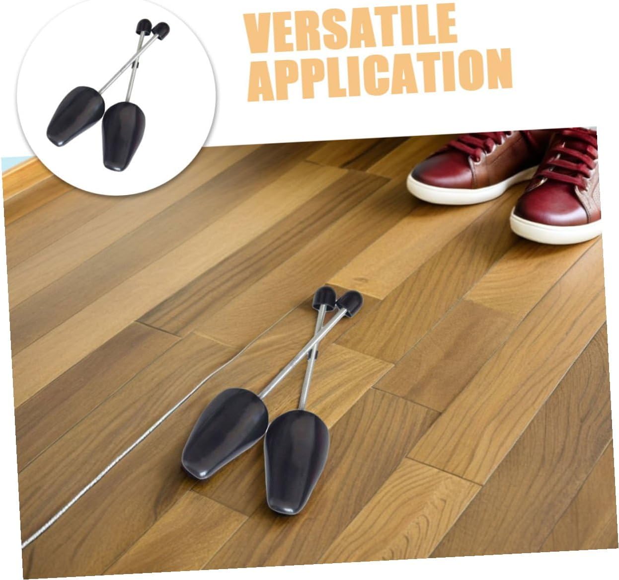 8pcs Men’s Plastic Adjustable Shoe Stretcher Trees with Spring Support Black Shoe Widener Expander for Sneakers and Boots Form Stretchers for Care and Boot Stretching