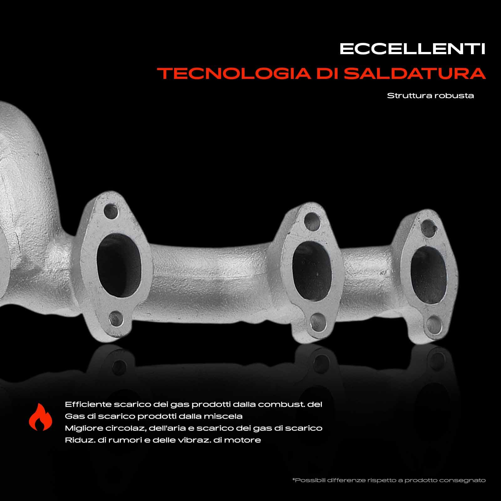 Frankberg Collettore di scarico con guarnizioni 076253031A | Compatibile con: C.r.a.f.t.e.r 30-50 pianale/telaio 2F, C.r.a.f.t.e.r 30-50 Box 2E, C.r.a.f.t.e.r 30-35 Bus 2E