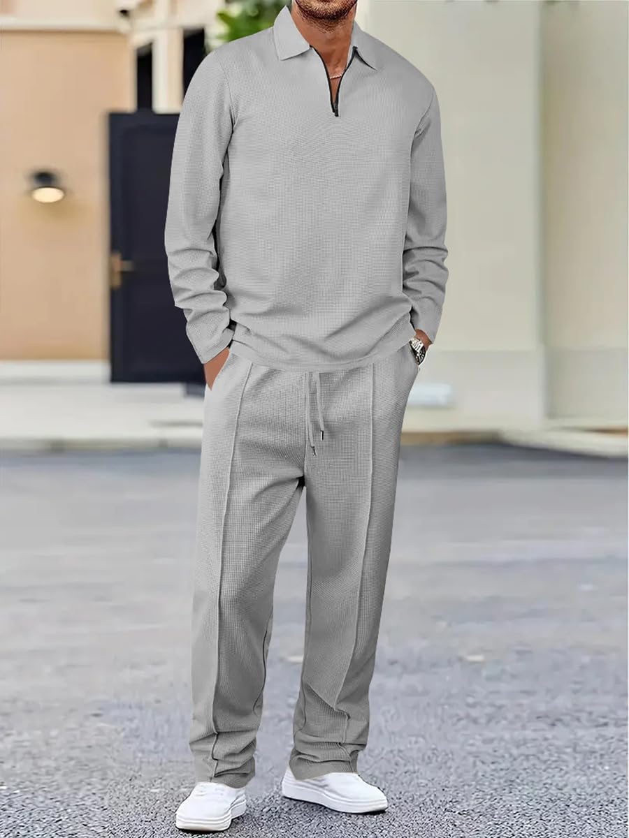 Completo Uomo Sportivo Invernale Felpa E Pantaloni Completino Jogging Tuta 2 Pezzi Completa Baggy Set Abbigliamento Morbido Comodo Casual Outfit