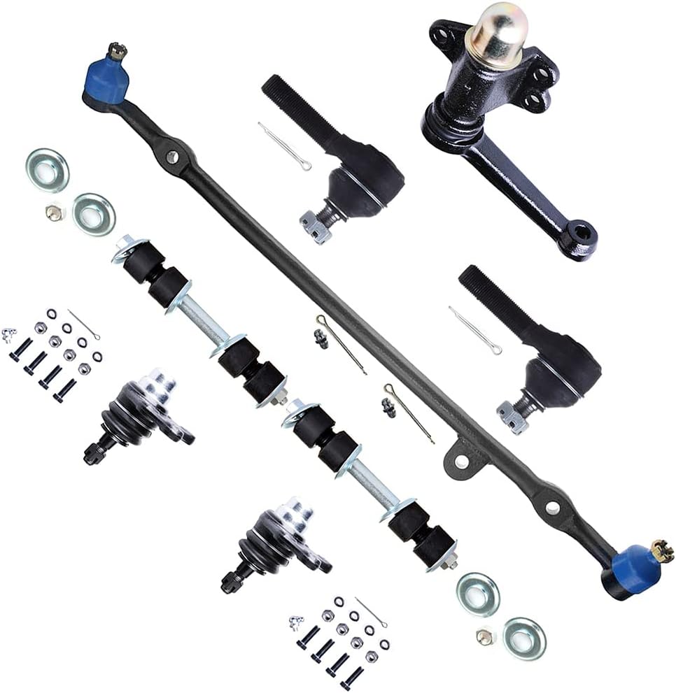 SCITOO 8pcs Front Suspension Kit Outer Tie Rod End fit 1984-1988 for Toyota Pickup Idler Arm Center Link Upper Ball Joint Sway Bar Link