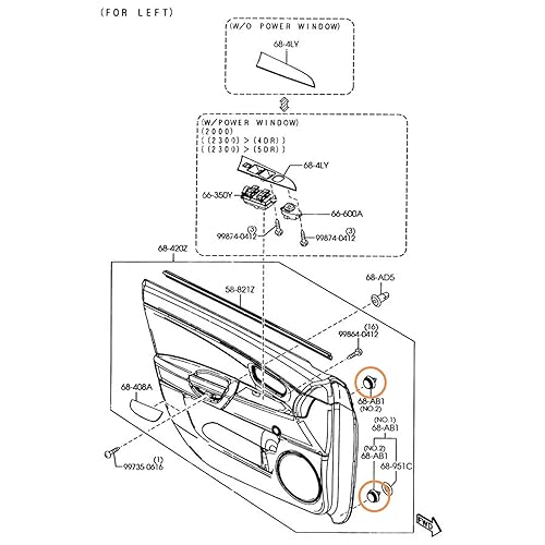Miniatura 5 de Woodzdon 30 piezas de clips de panel de moldura de puerta GJ6R-68-ABX para Mazda 3 Mazda 5 Mazda 6 Miata RX-8 CX-9 Mazdaspeed6 Retenedor de panel de