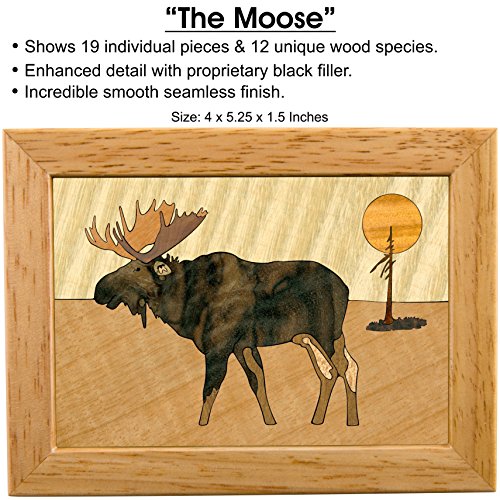 MarqArt-Moose-Wood-Art-Box-Handmade-USA-Trinket-Jewelry-Boxes-Gift-Unmatched-Quality-Unique-No-Two-are-the-Same-Original-Work-of-Wood-Art-4108-Moose-Scene-4x5x15