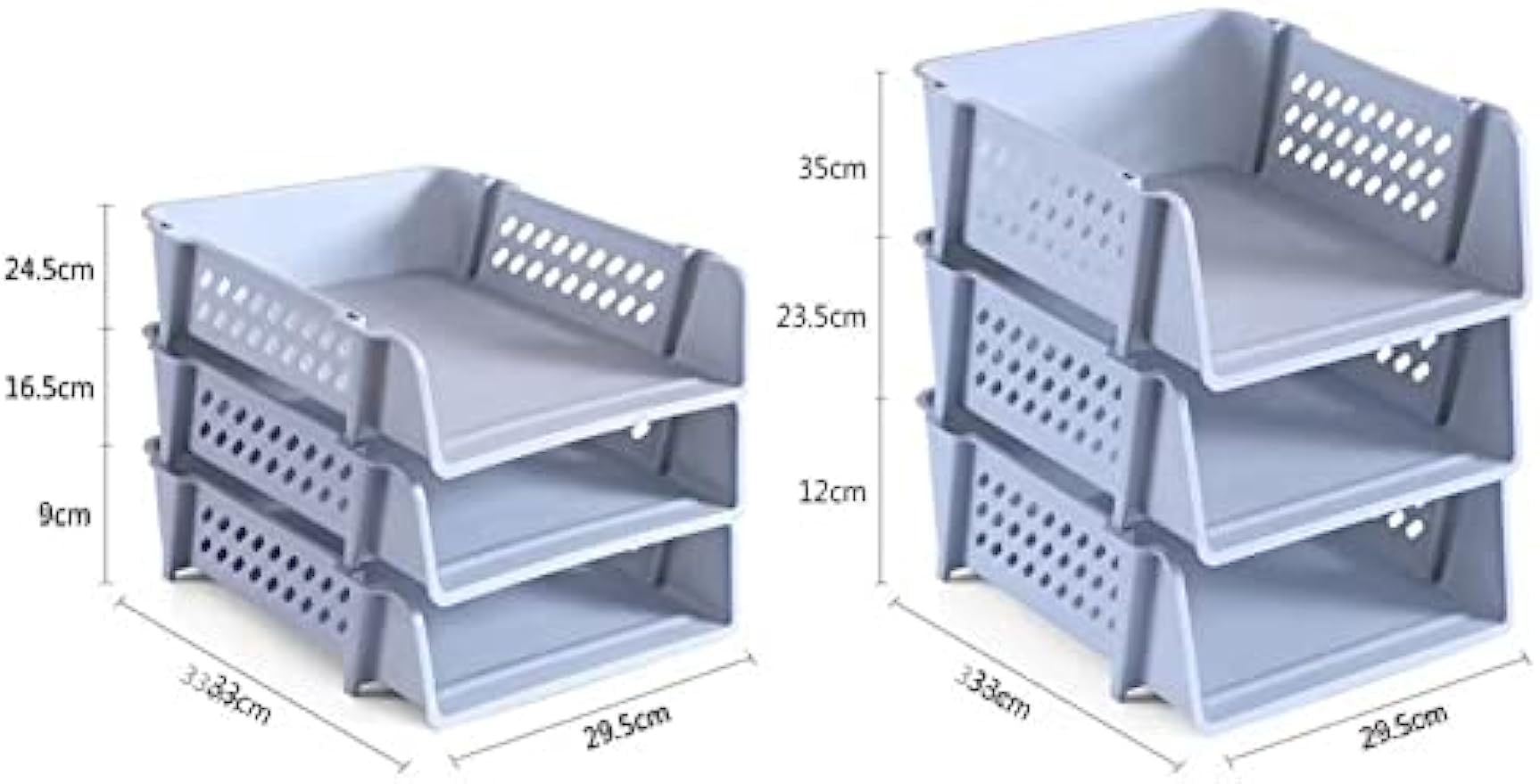 Amazon | レターケース 積み重ね 縦置き a4 デスクトレー 書類整理 3段