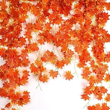 ARTSY Artificial Hanging Flowers For Wall Decoration, Artificial Plants For Home Decor, Maple Plant Leaves For Decoration, Office Decor, Craft,…