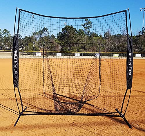 Hit Run Steal Heavy Duty Softball & Baseball Net With Carrying Bag - Perfect Hitting Net For Your Batting And Pitching Practices #TOP1