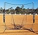 Hit Run Steal 7x7 Practice Net for Baseball & Softball with Carry Case, Black - Quick-Setup Portable Training for Hitting & Pitching, Stable Bow Frame, Large Catch Sock