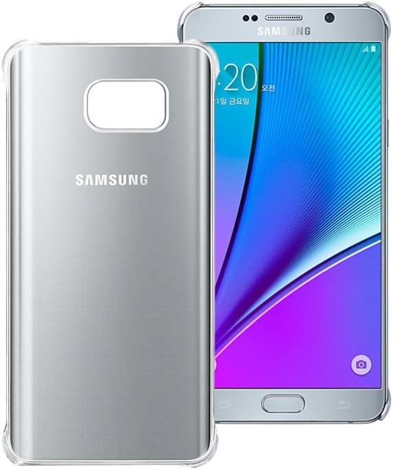 Samsung Galaxy Note5 Glossy Cover Case EF-QN920M for Samsung Galaxy Note 5 (SM-N920) - Retail Packaging, Glossy Silver