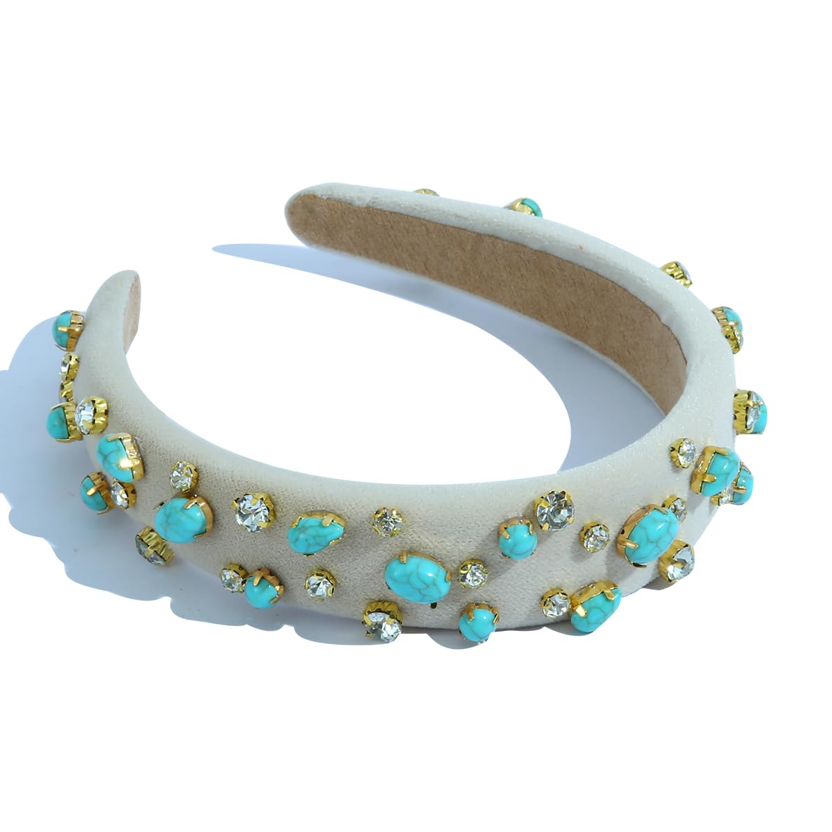 Amazon.com : POPINK Turquoise Headbands for Women Crystal  display picture 2
