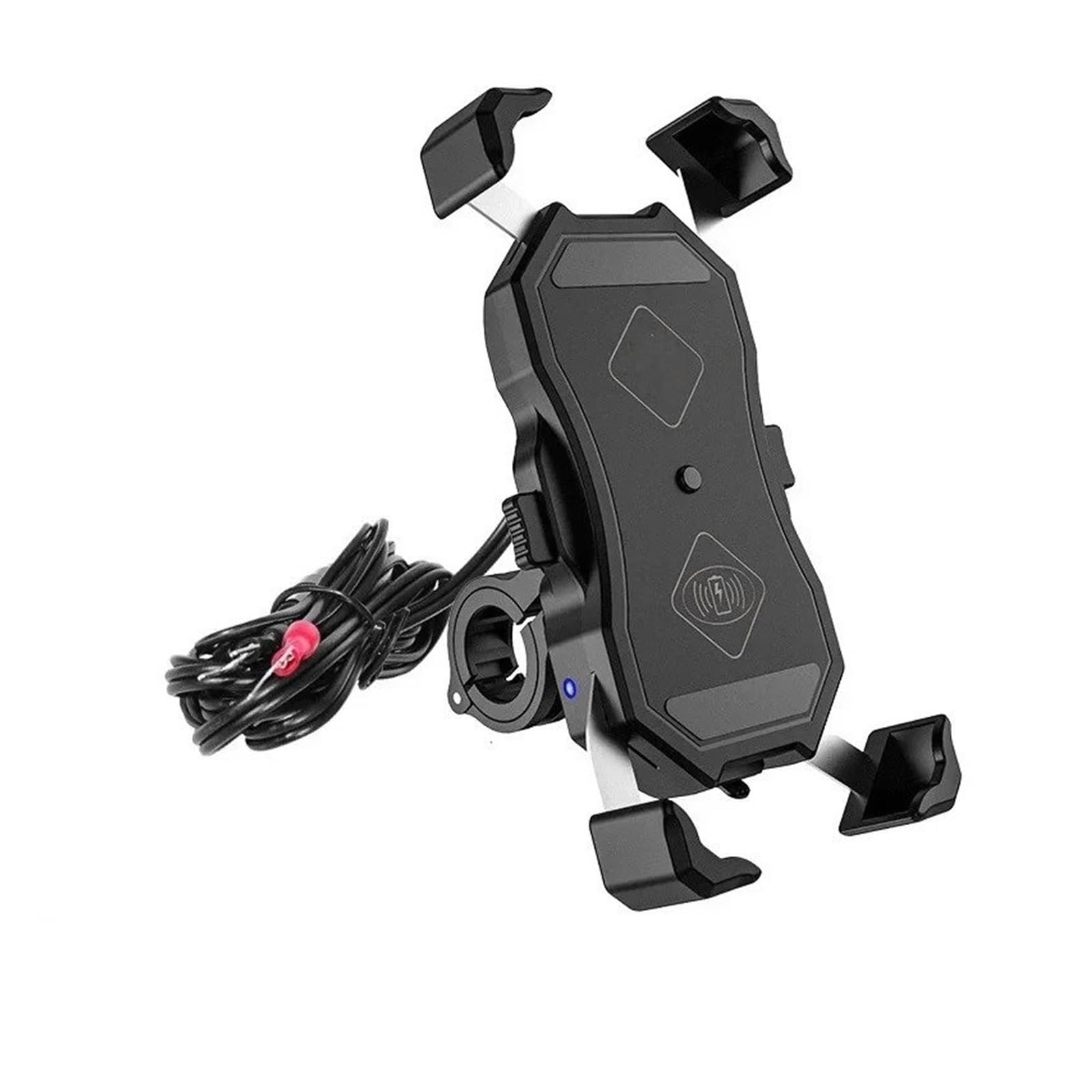Soporte Movil Moto Soporte Para Teléfono Soporte GPS para Motocicleta | Con QC 3.0 USB Qi Cargador Inalámbrico Soporte Para Teléfono Inteligente Para Motocicleta(QC3.0 and Wireless)
