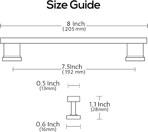 Miniatura 2 de Alzassbg Paquete de 10 tiradores de gabinete de latón cepillado, 7-12 pulgadas, manijas de gabinete centrales, accesorios de cocina para armarios y