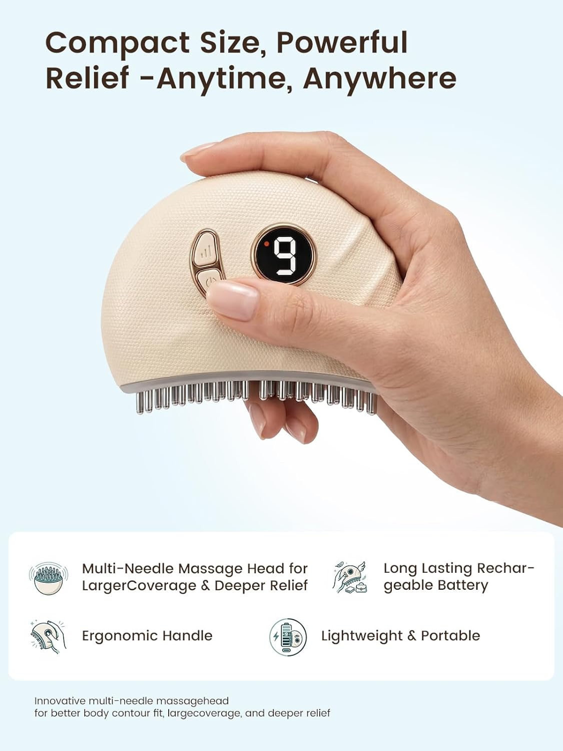 TMJ Relief Products Jaw, TMJ Relief Massager, Vibration and Heating, Ergonomic Multi-Needle Design TMJ Massage Tool, Effective Jaw & Neck Pain, Grinding and Clenching Teeth Relief - White