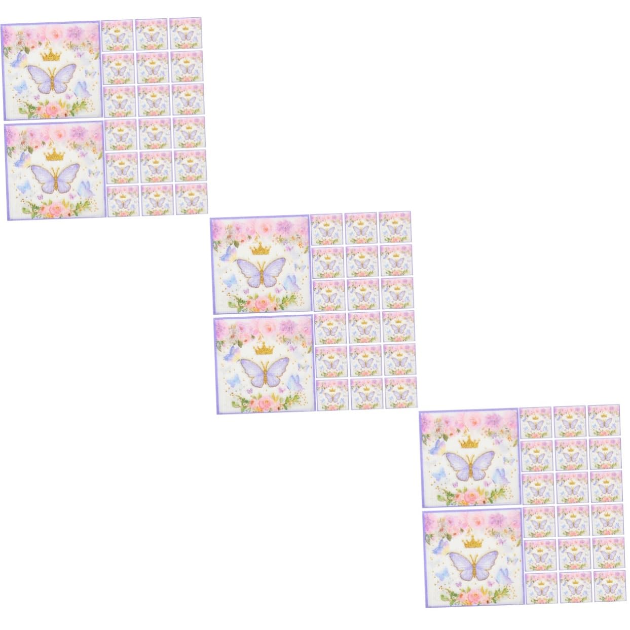 VALICLUD 3 Series Servilleta Vistoso Fiesta Decoración Servilletas De Colores Servilleta De Papel De Cumpleaños Servilletas Decorativas 100 Piezas*3