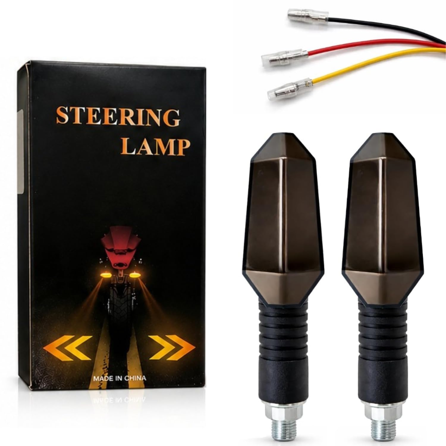 LED Indicator Light, Waterproof Motorcycle Turn Signal Blinker with 12 RGB Flowing Lighting Modes, Daytime Running Lights, Arrow Projection, 12V Universal for All Bikes-picture-37