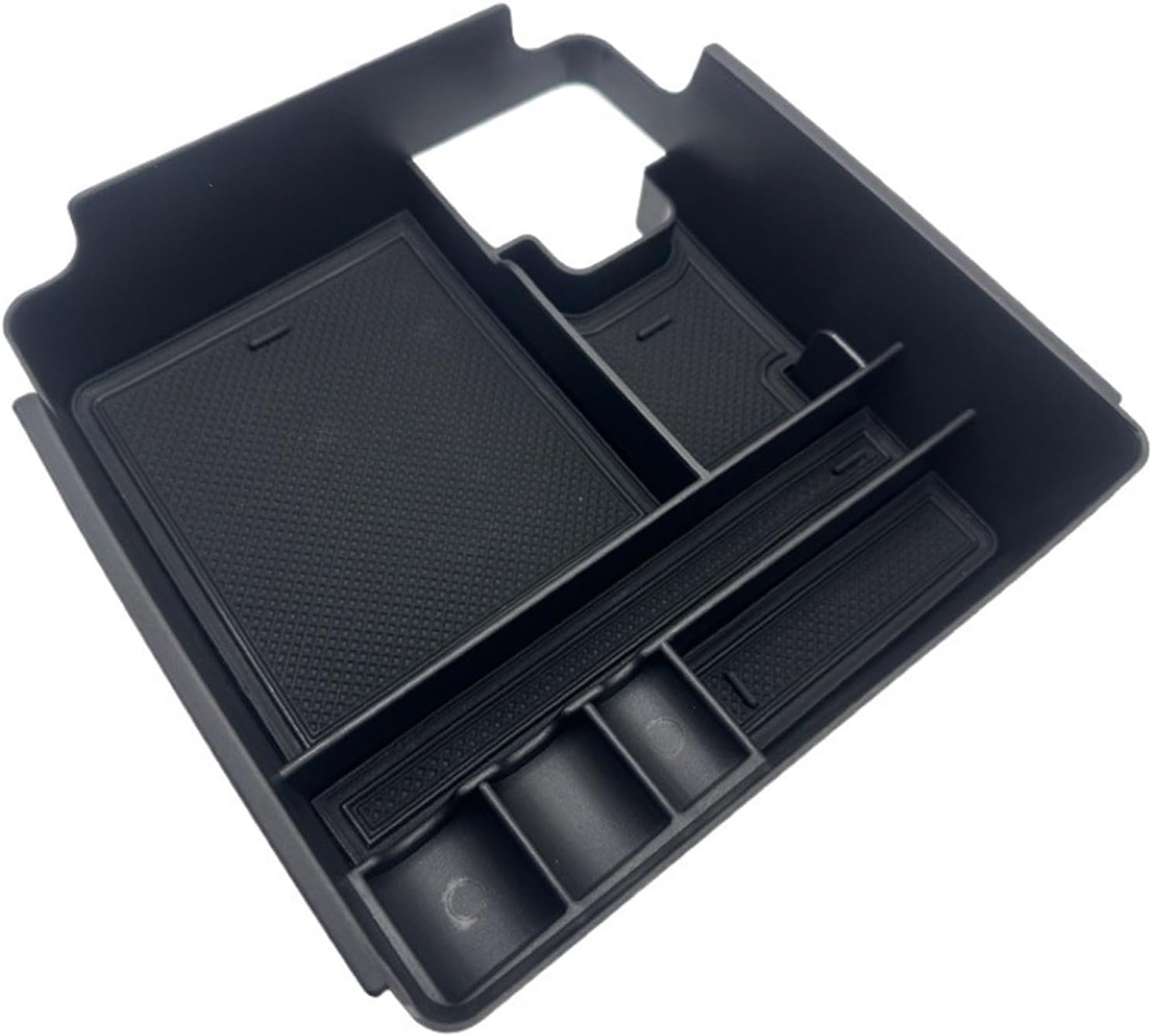 Car Glove Box Organizer Fit for Nissan 22-24 Frontier Modified Central Compartment Armrest Storage Box Compact(Black)