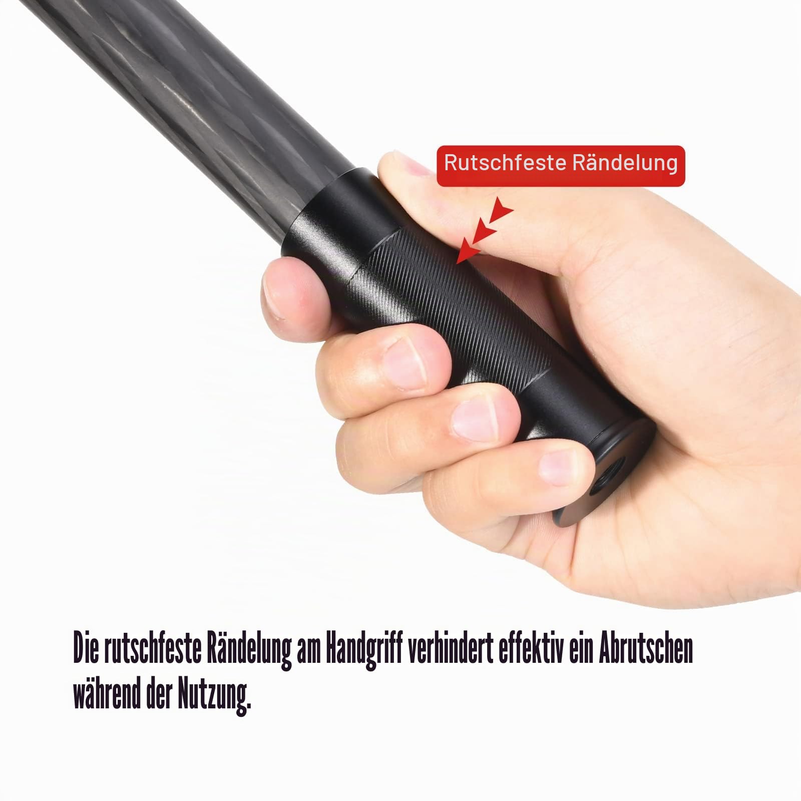 SUNWAYFOTO SEP-26 63 cm Gimbal Verlängerungsstange, 26 mm Kohlefaserrohr, 2 Abschnitte, Universalstange für Stativ und Stabilisator DSLR-Kamera