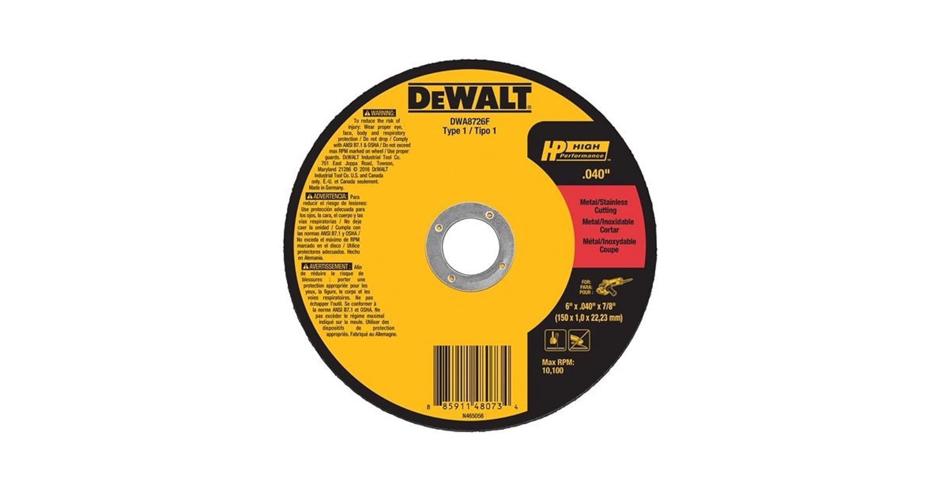 DAY6 ⑦ Amazon.com: DEWALT Cutting Wheel 6 in. x .040 in. x 7/8 in
