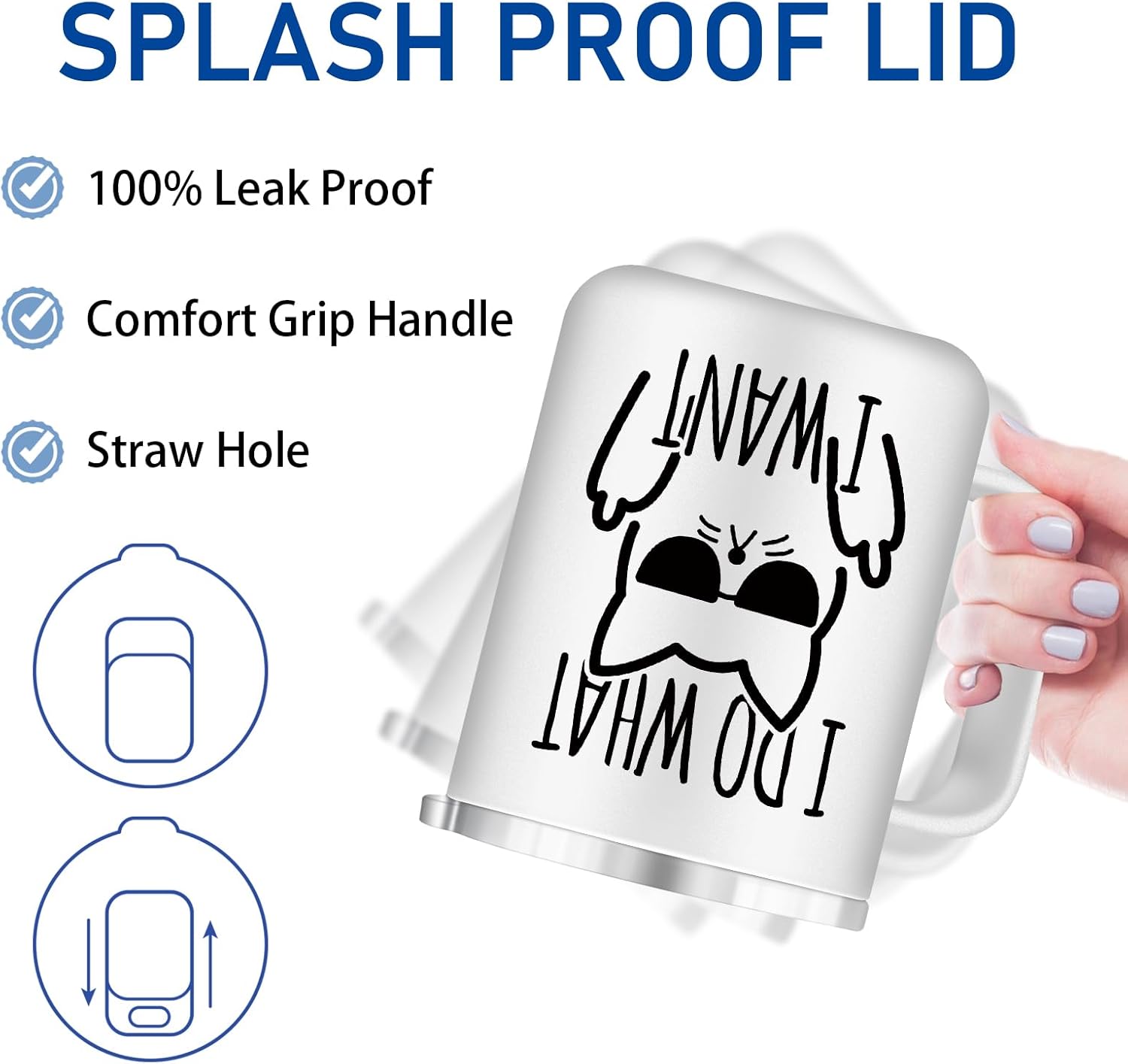 Joydeco Greyish White Blackout Curtains