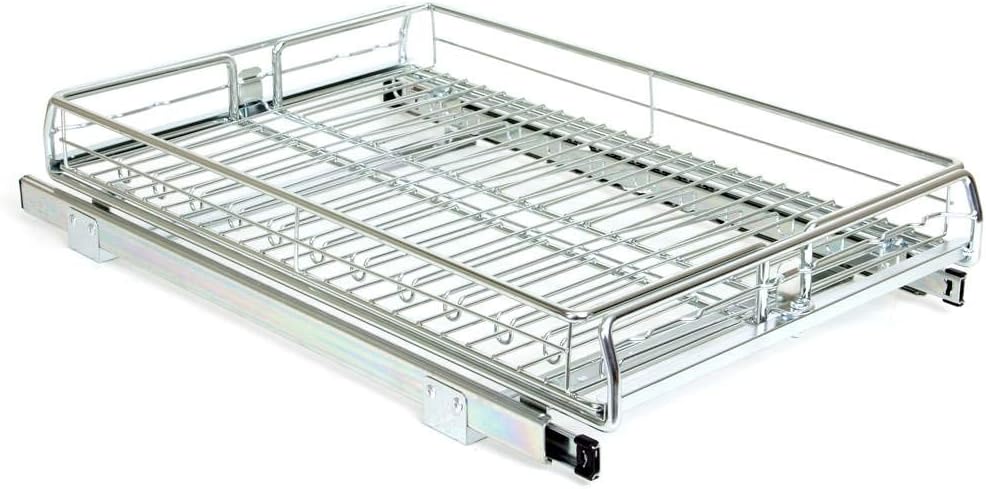 Origami 2-Pack Steel Sliding Pullout Drawer & Cabinet Organizer, Adjustable 13"-21" Width